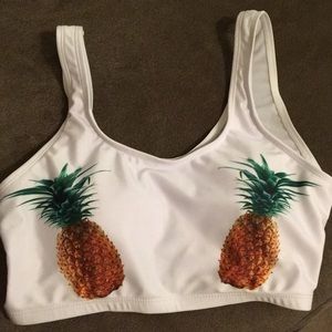 Pineapple bathing suit top